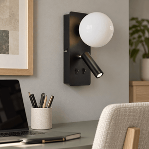 Nelson Black Wall Light lifestyle image 3