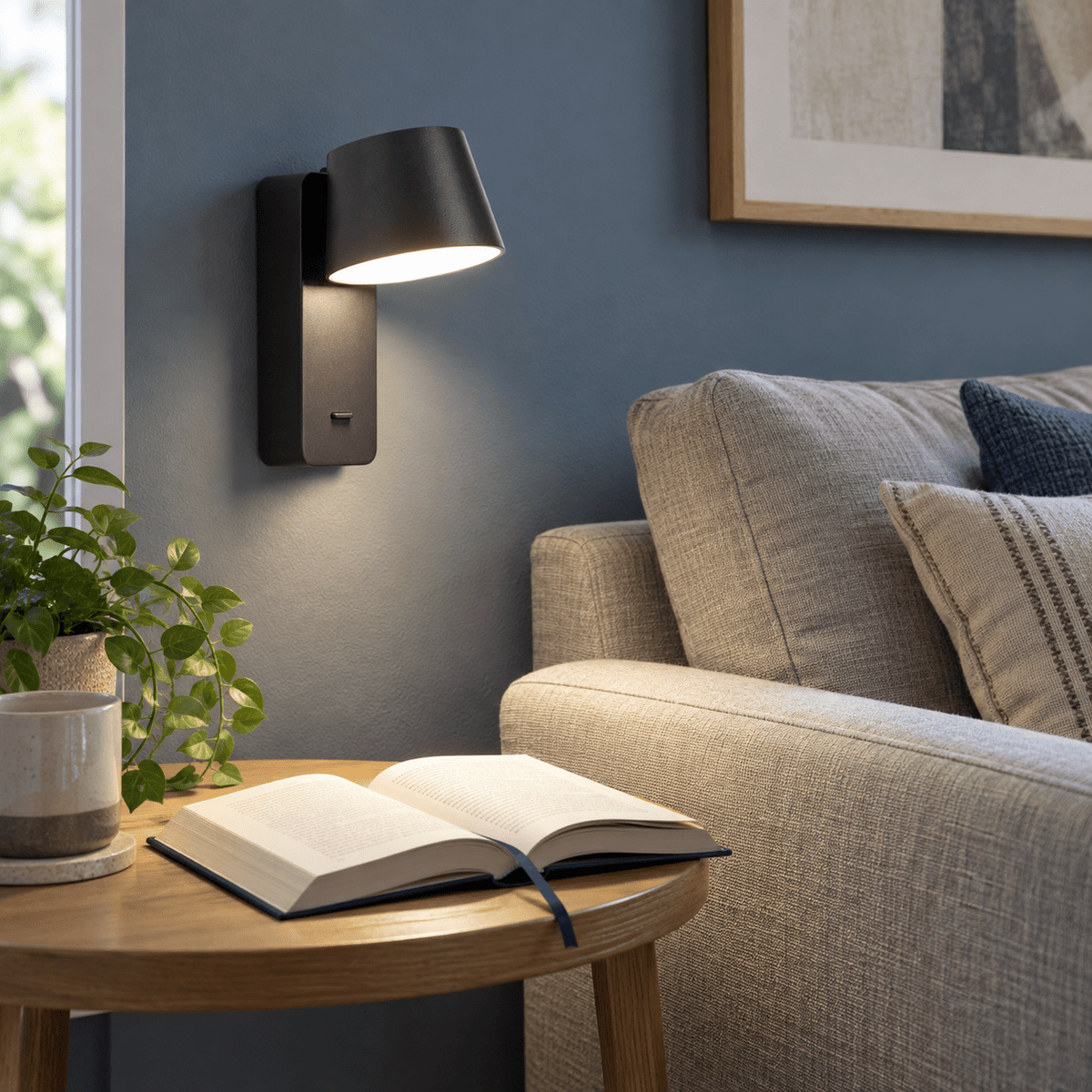 Luigi Black LED Wall Light lifestyle image 1