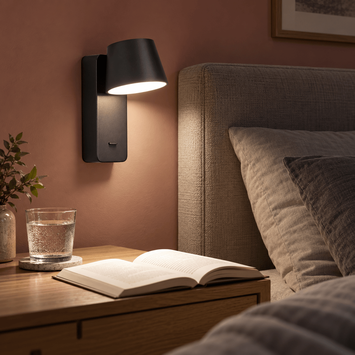 Luigi Black LED Wall Light lifestyle image 4