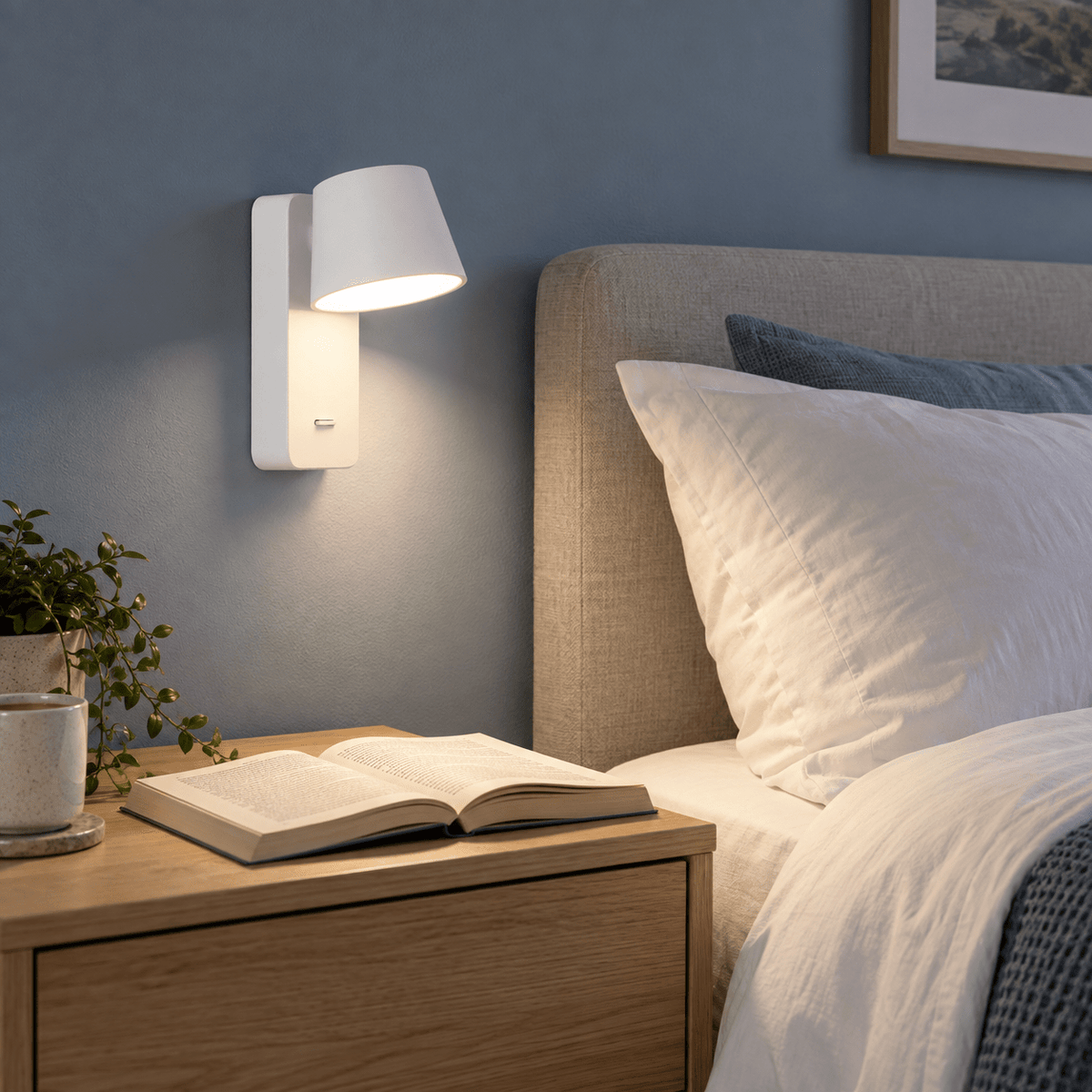 Luigi White LED Wall Light lifestyle image 1