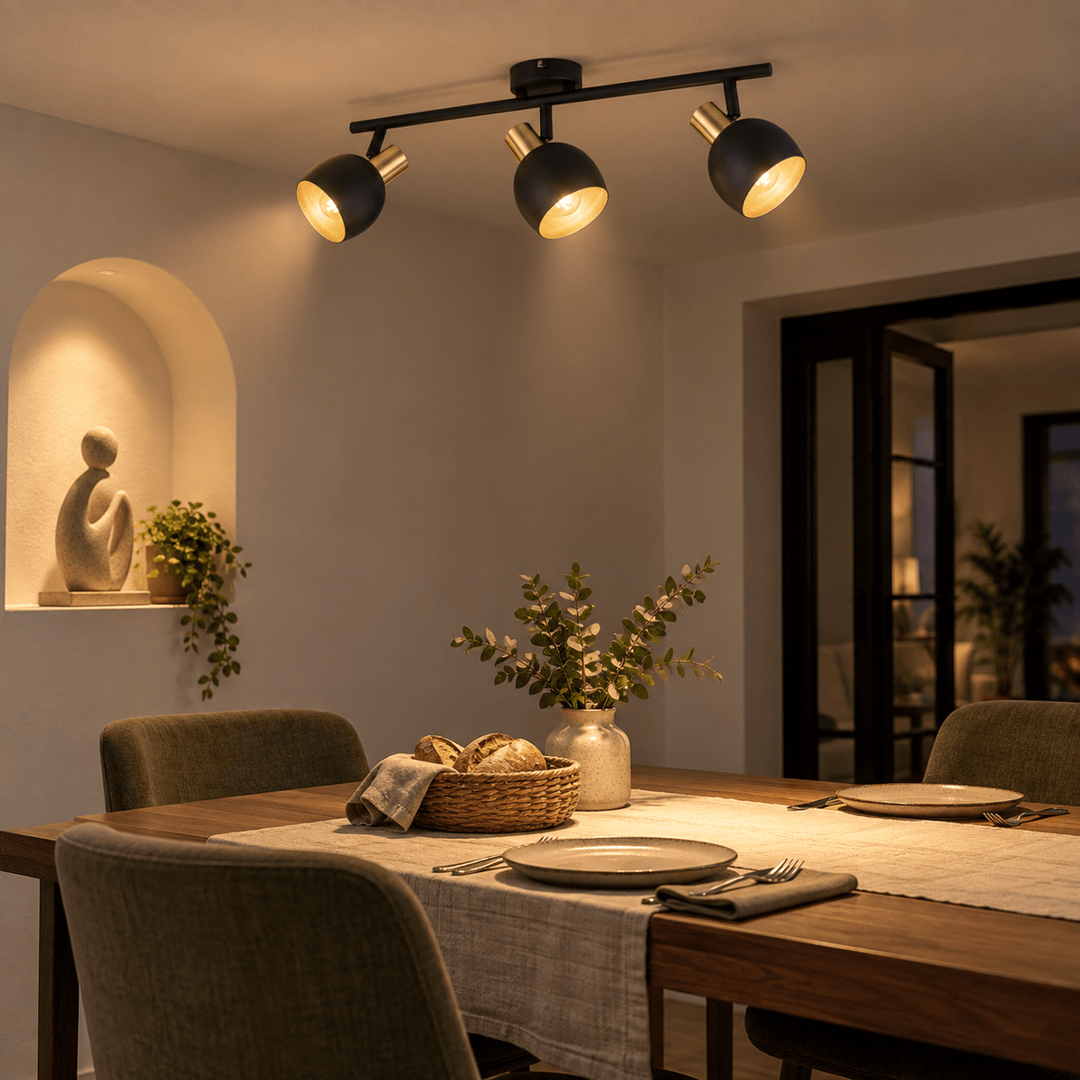 Boku Black & Gold 3 Light Spotlight lifestyle image 4