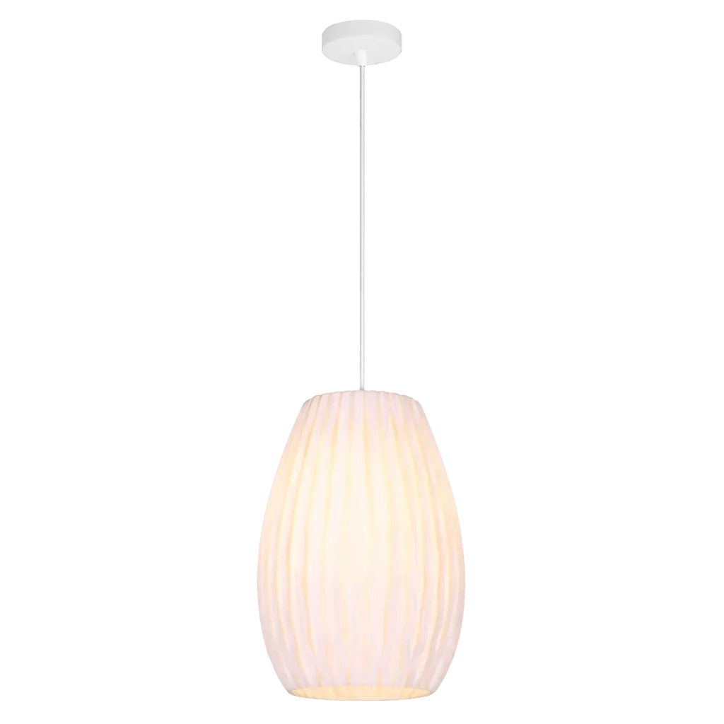 Orchid 3D Printed White Pendant (Recycled)