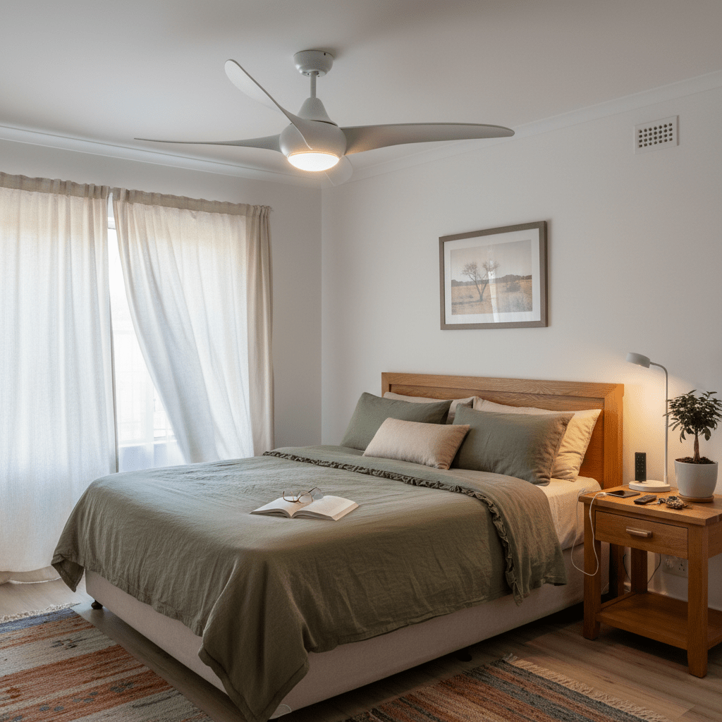 Ceiling Fan with Remote - White