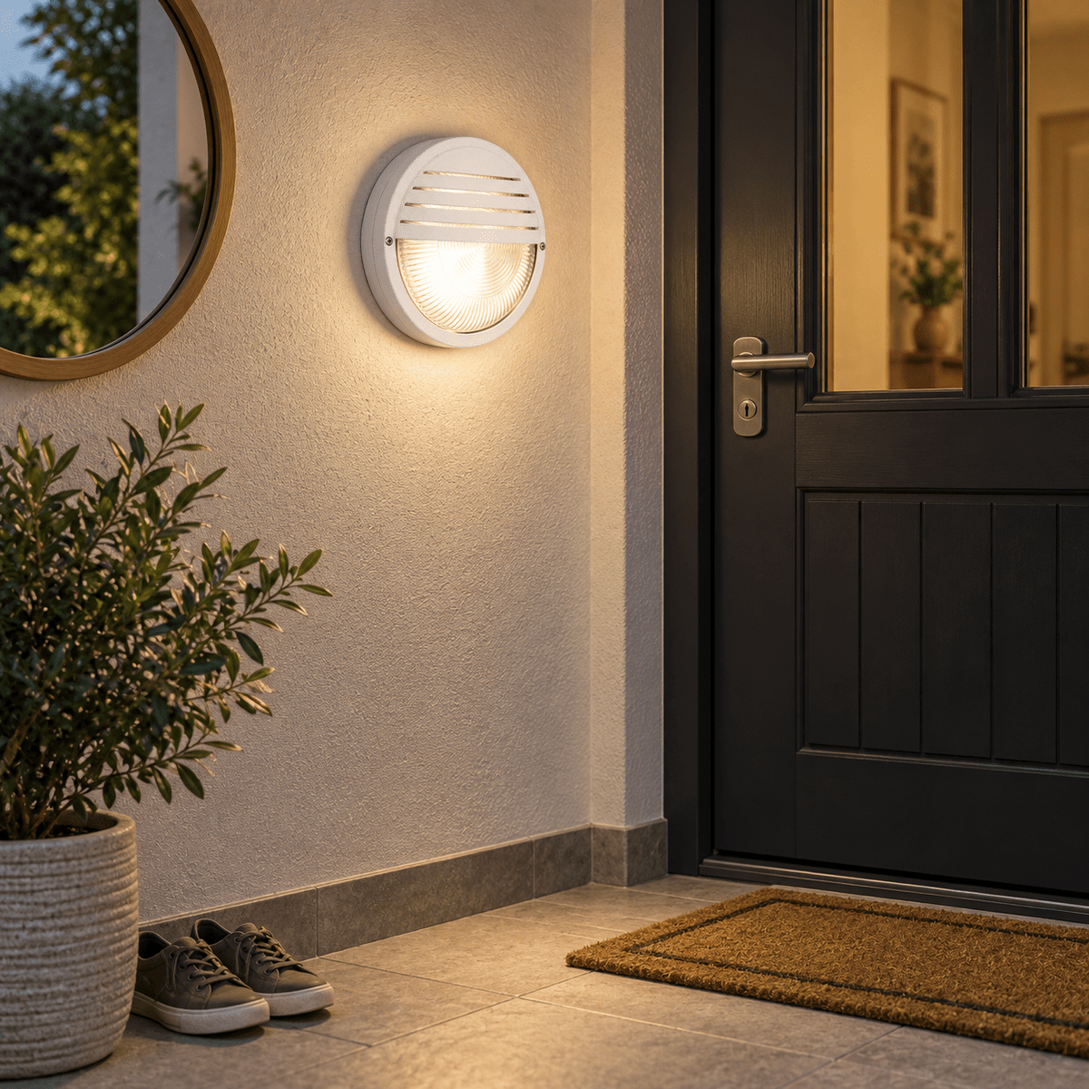 PVC Bulkhead with Clear Glass Round with Grid lifestyle scene 1