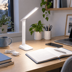 Sophia Rechargeable LED Table Lamp lifestyle scene: Home office desk task light