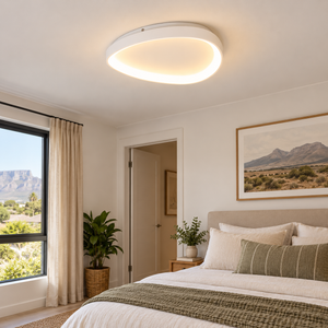 White 36W LED Ovoid Ceiling Light – 42cm, 3000K lifestyle scene 1