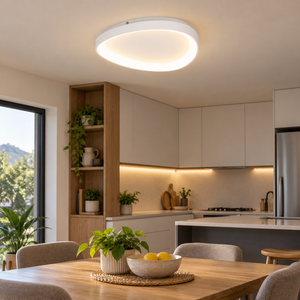 White 36W LED Ovoid Ceiling Light – 42cm, 3000K lifestyle scene 2