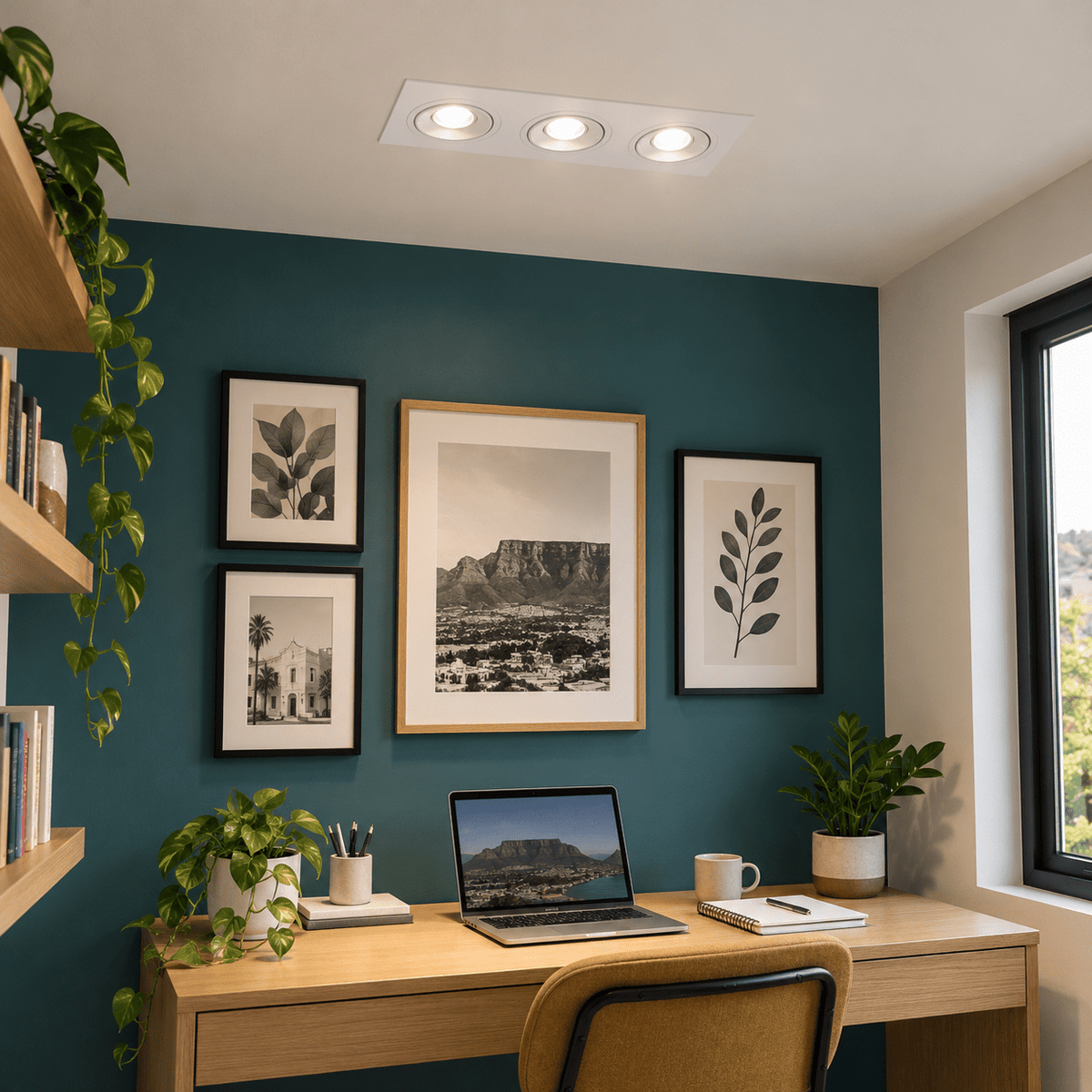 White Polycarbonate LED Downlight Holder lifestyle photo 1