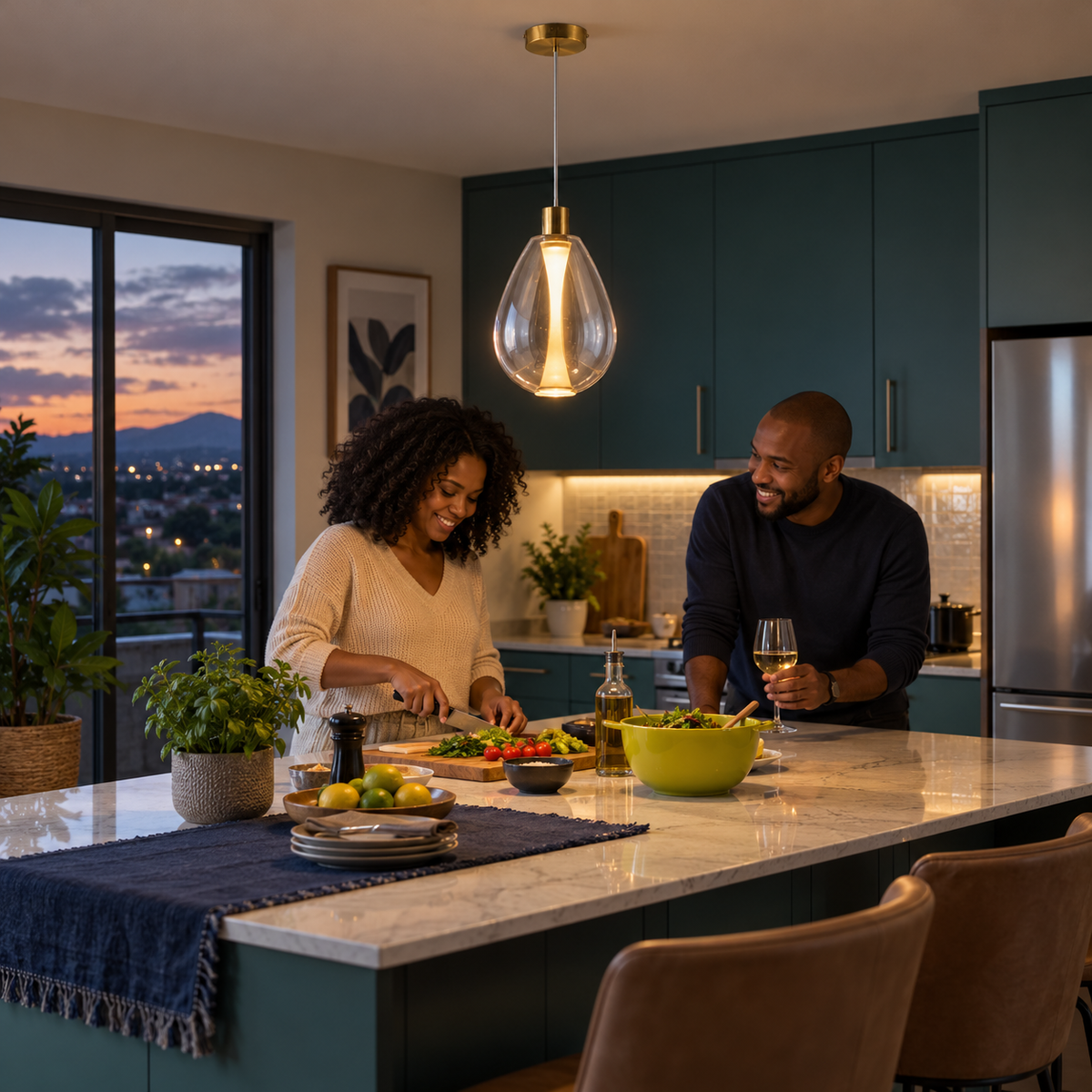 Glass LED Pendant Light lifestyle photo 1