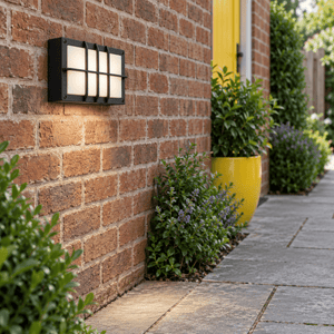 Black Outdoor Wall Light Die-Cast Aluminium IP44 lifestyle photo 2