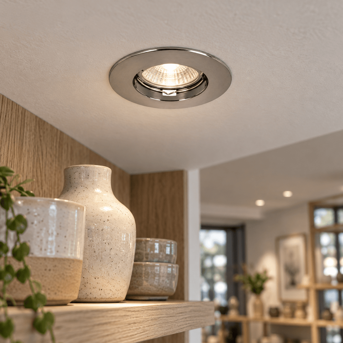 Gun Metal Downlighter Modern Die-Cast Aluminium — boutique display soffit