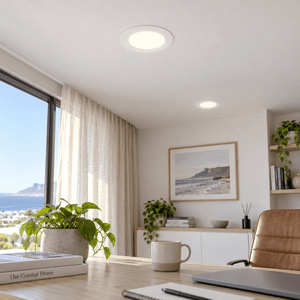 Bright White LED Recessed Downlight Dimmable — coastal home office ceiling
