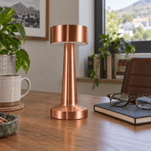 230V 2W LED Copper Turret Rechargeable Table Lamp — daylight home study