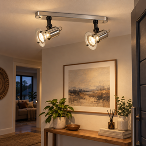 Satin Chrome Spotlight R50 Compatible 2 Light — entrance hallway