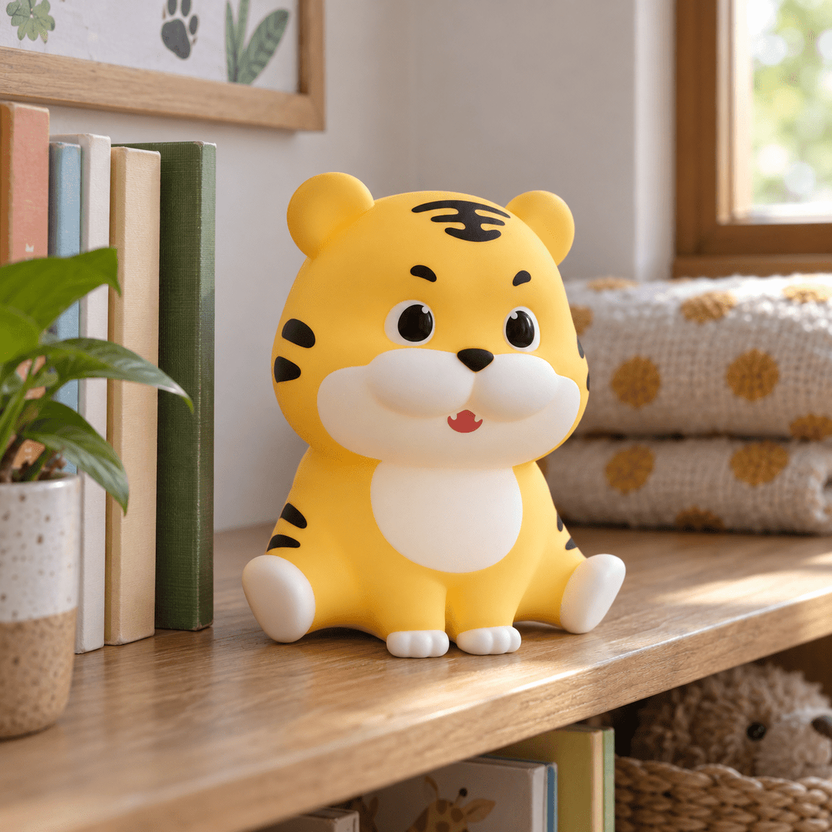 1W LED Tiger Night Light - Yellow/Orange — daylight reading corner