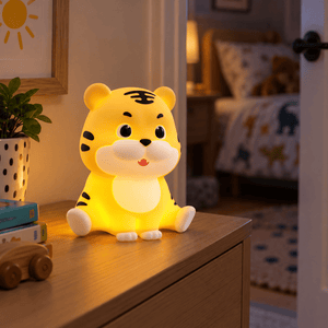1W LED Tiger Night Light - Yellow/Orange — bedroom doorway cabinet