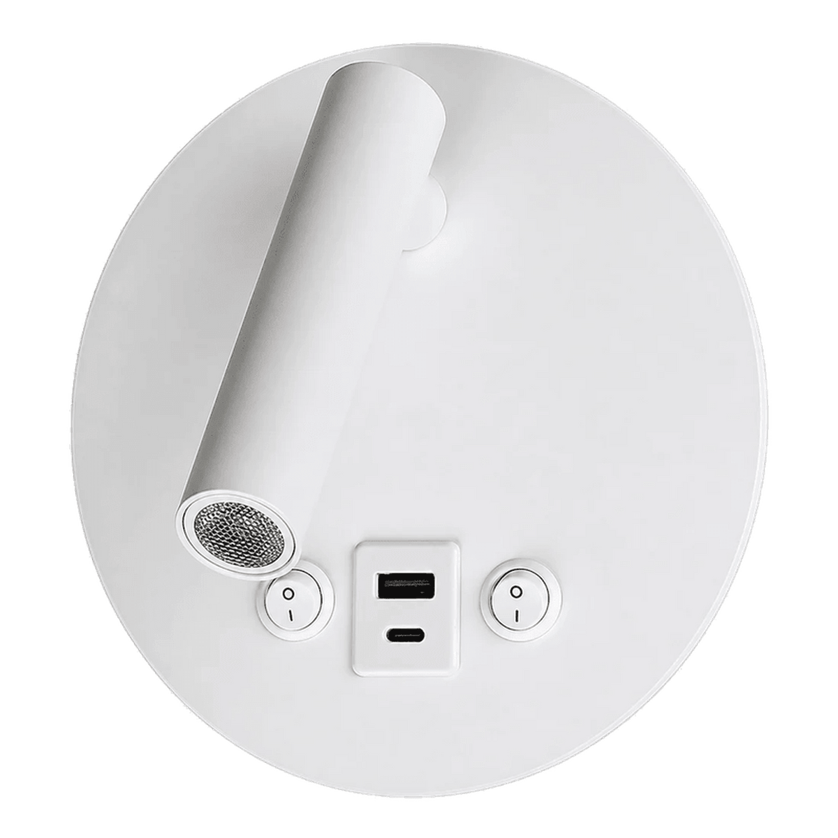 White LED Reading Light with Backlight, USB & USB-C — transparent background
