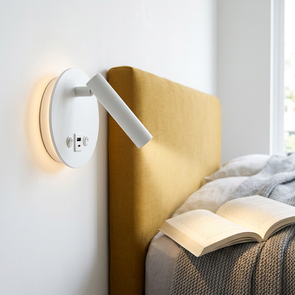 White LED Reading Light with Backlight, USB & USB-C