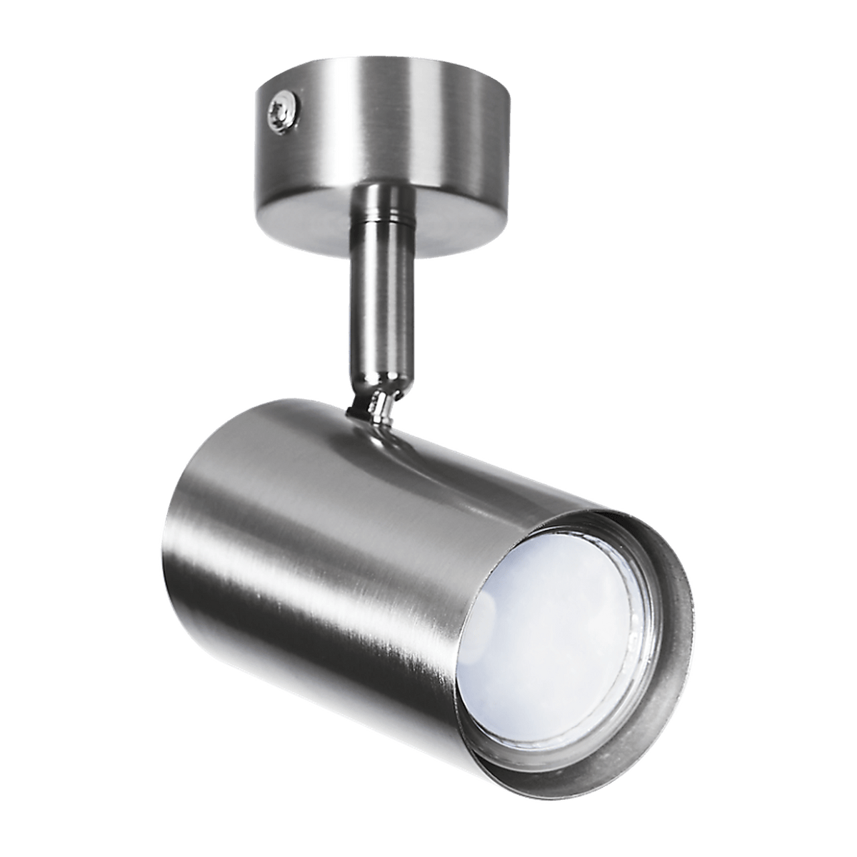 Satin Chrome LED Spotlight — transparent background