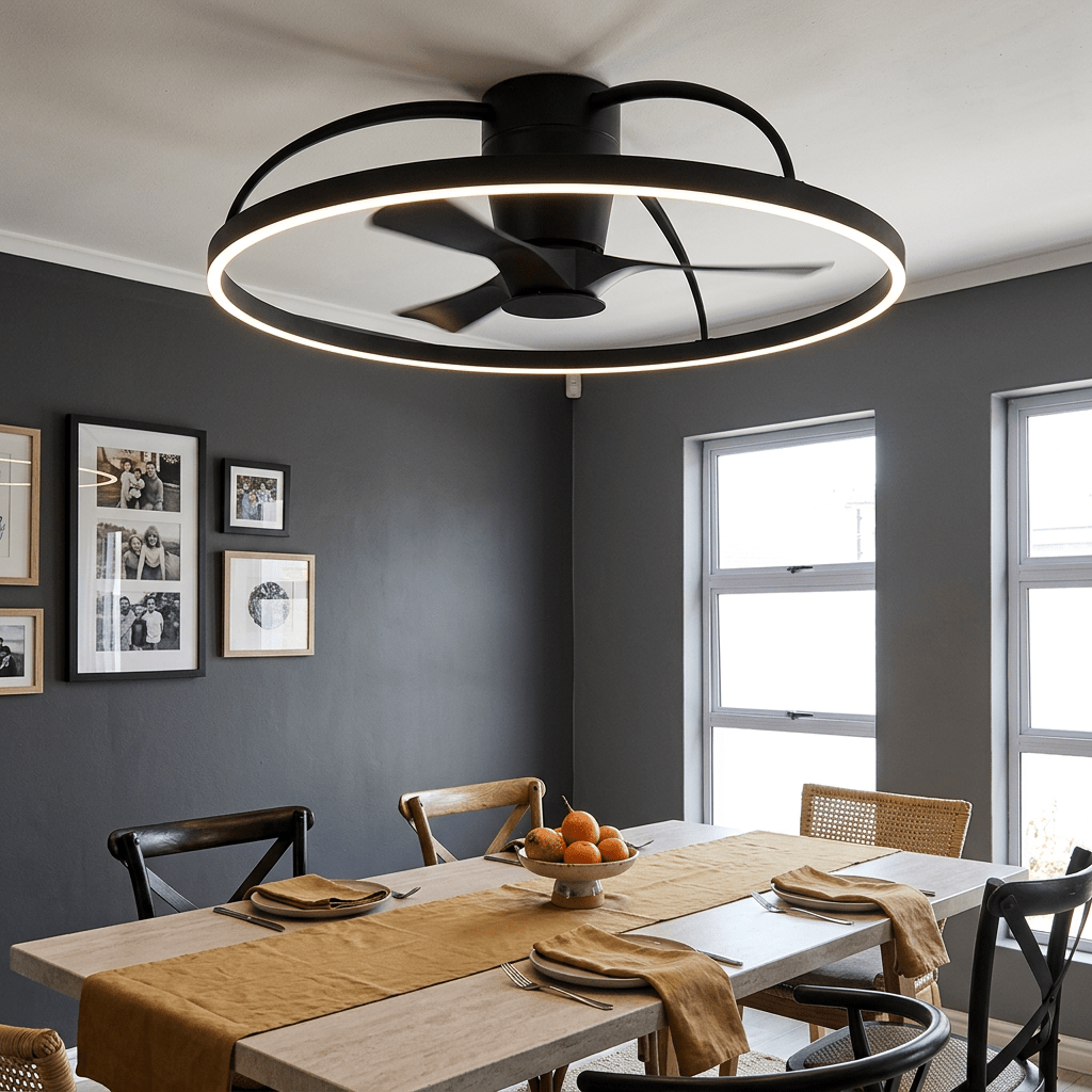 Modern Black 100cm LED Ceiling Fan