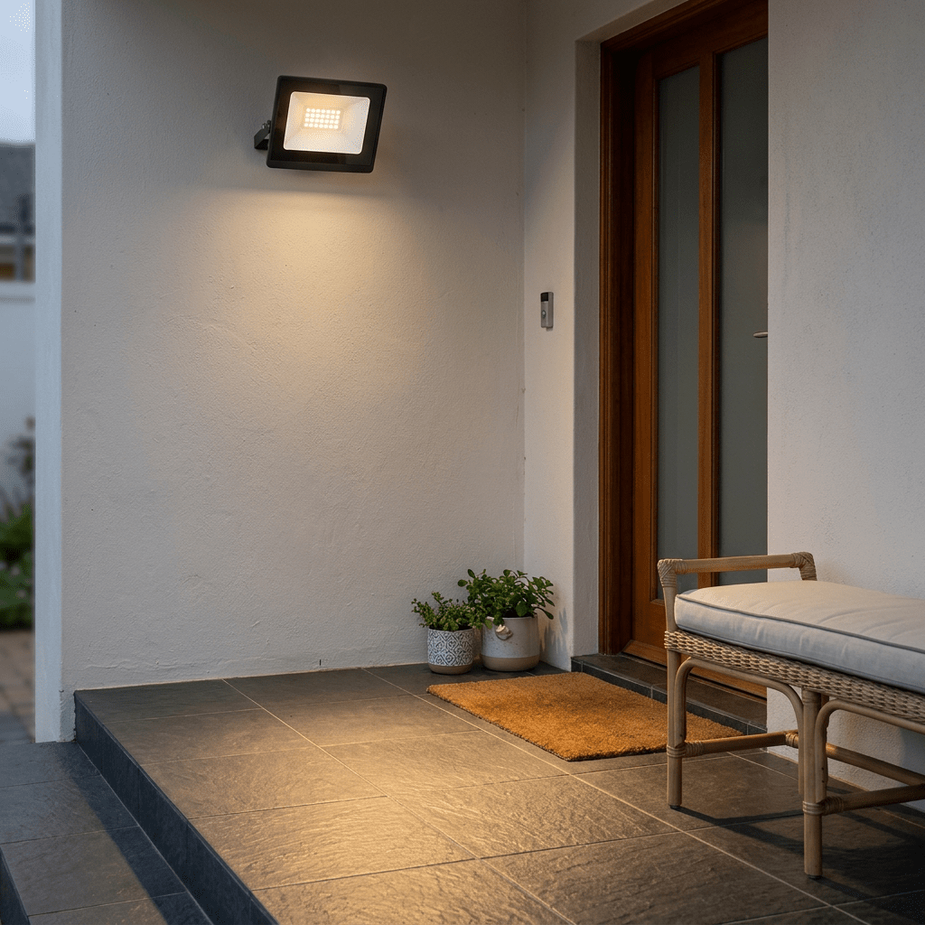 Amber Insect-Repelling 20W LED Floodlight