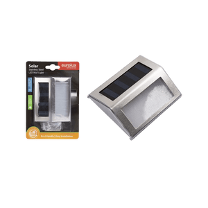 Silver Solar LED Wall / Step Light — transparent background