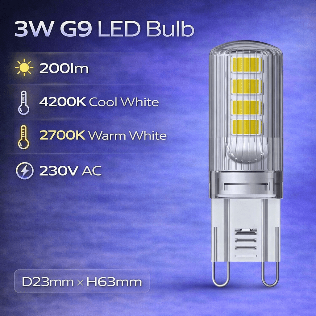 LED G9 - 3W (2 Pack)