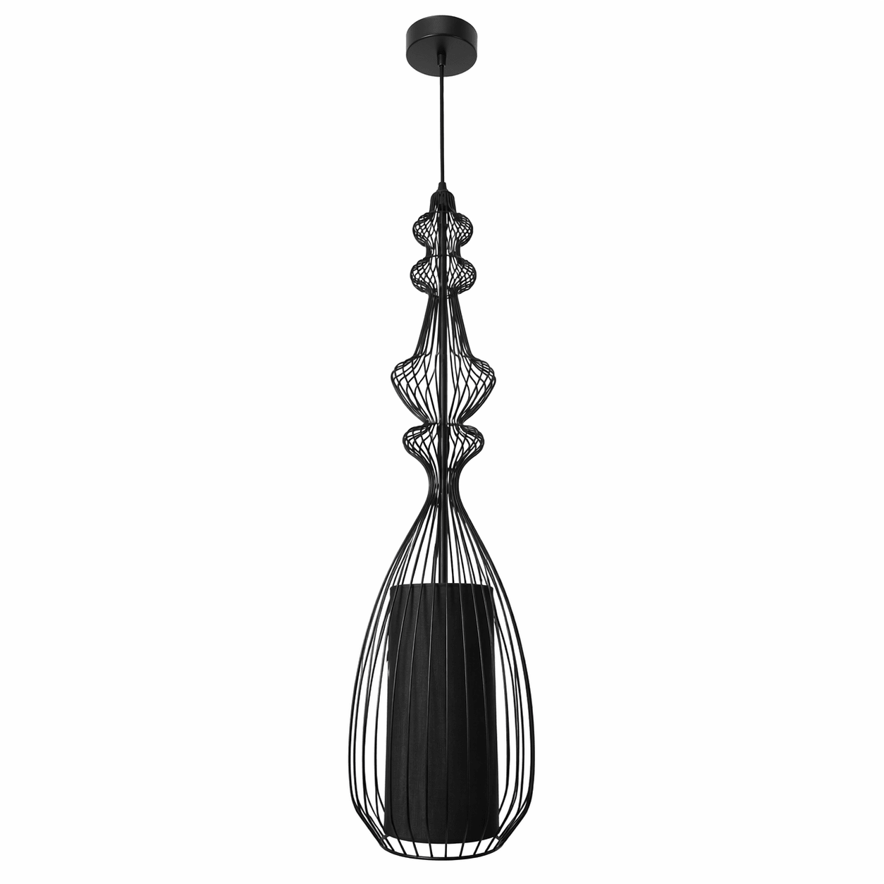 Tokyo 3 Black Wire Frame Pendant