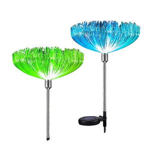 RGB solar dandelion garden light two pack
