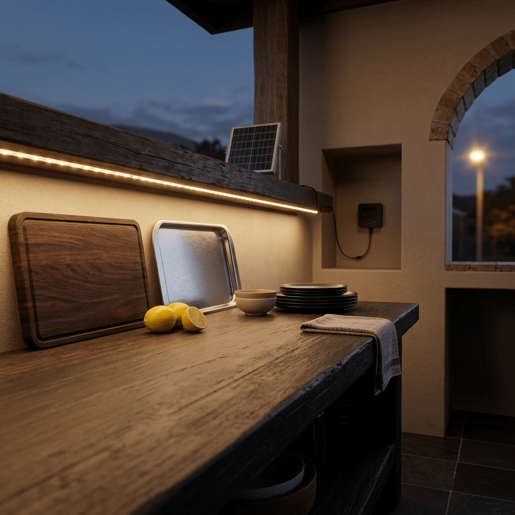 Solar LED Strip Light Kit