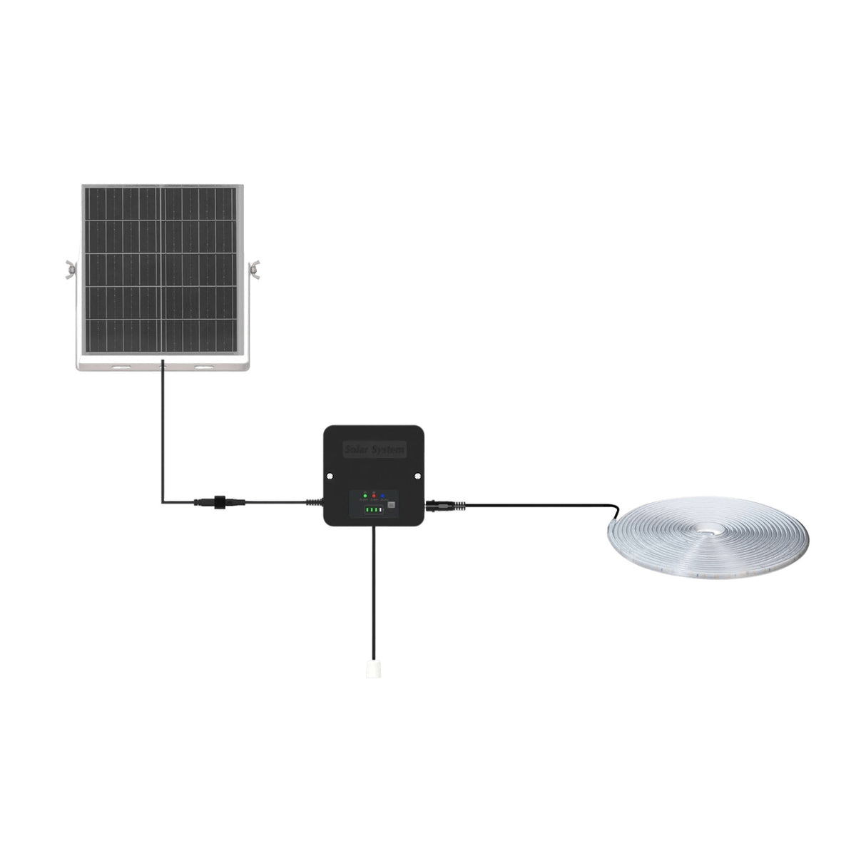 Solar LED Strip Light Kit — white background