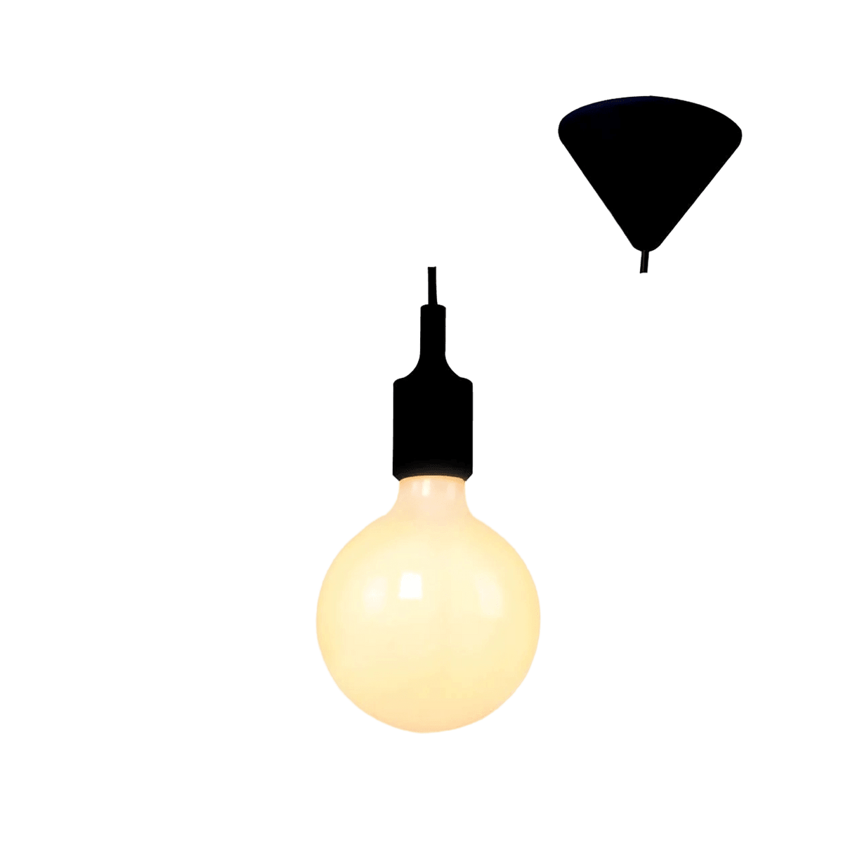 Black Silicone Pendant Light — transparent background