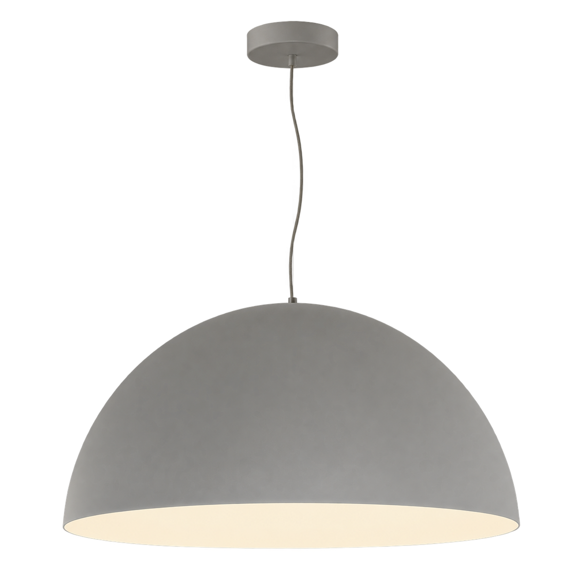 Small Sand Grey Pendant Light on a transparent background