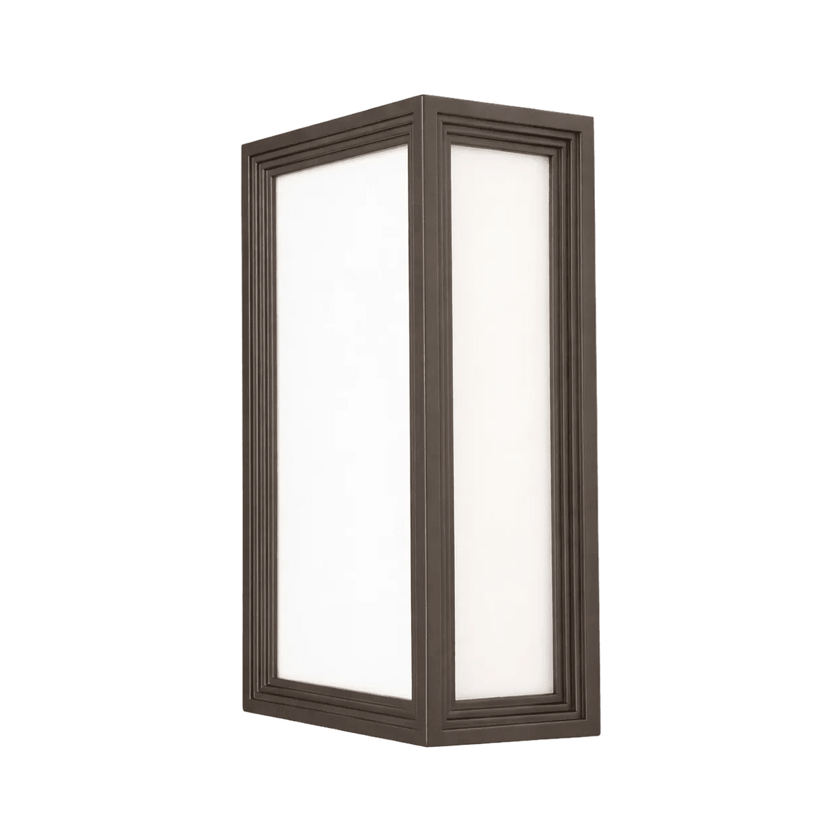 Dark Grey Rectangular Bulkhead Outdoor Wall Light IP44 — transparent background