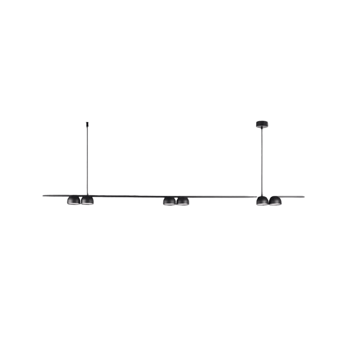 Dallas 1500 Linear Pendant Light - Black — transparent background