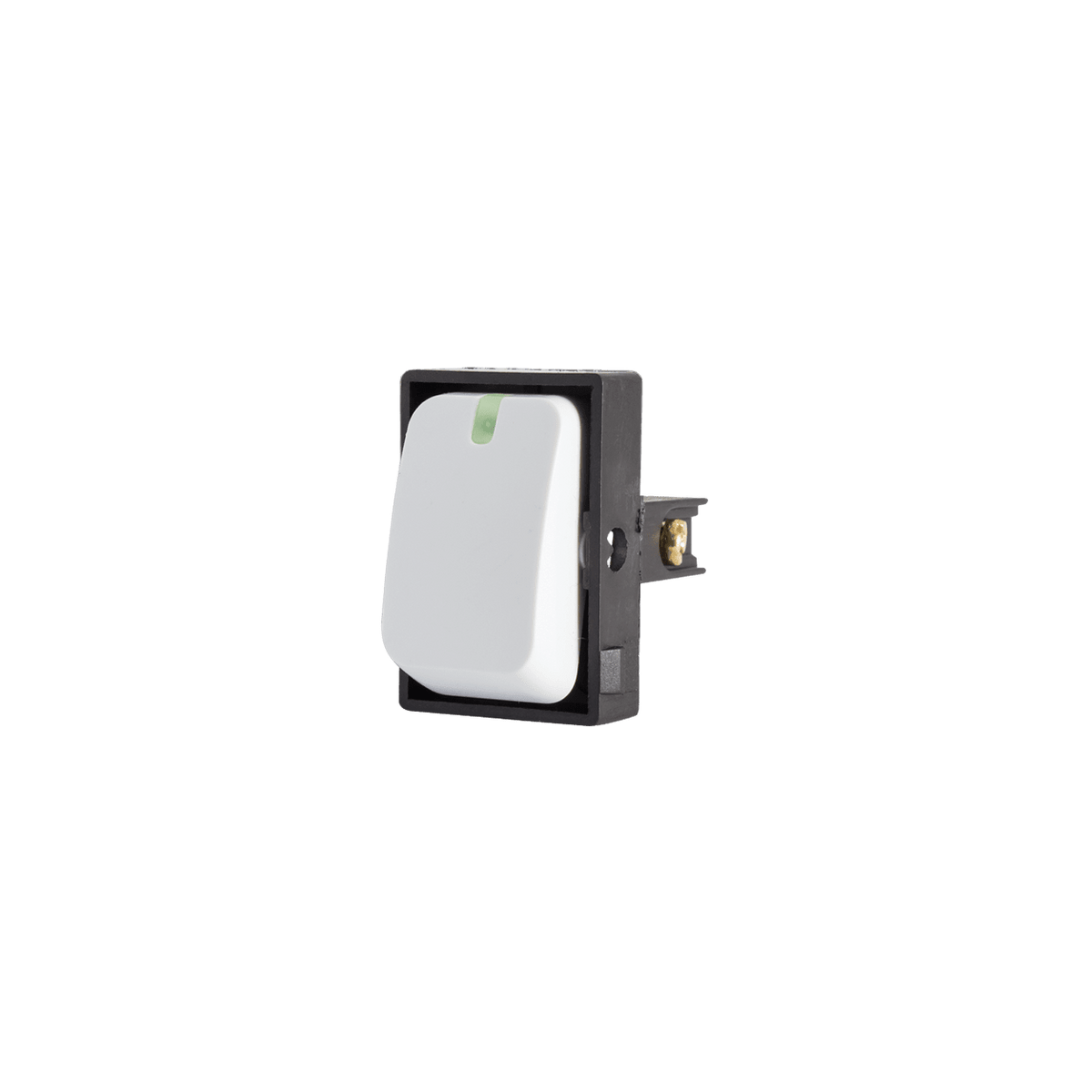 White 1 Lever 2 Way Switch Module — transparent background