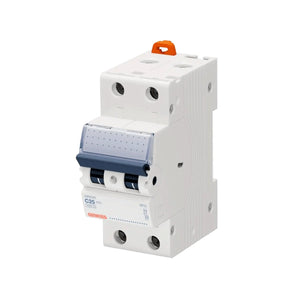 Miniature Circuit Breaker Compact 25A DIN Rail — white background