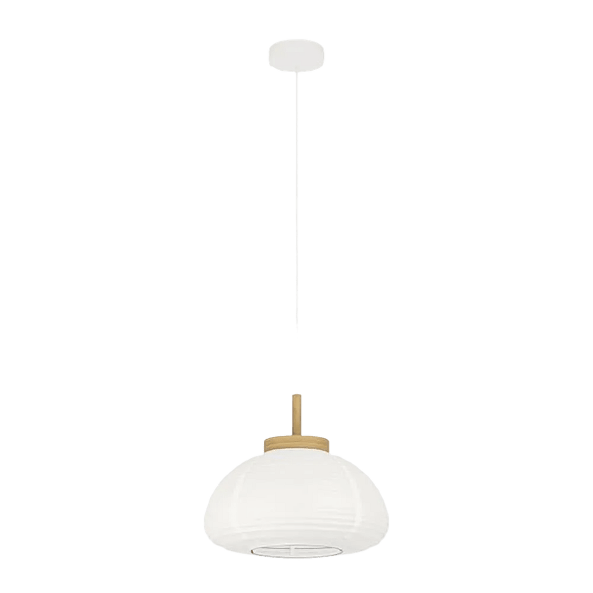 Summerhill 1 White & Brown Pendant Light — transparent background