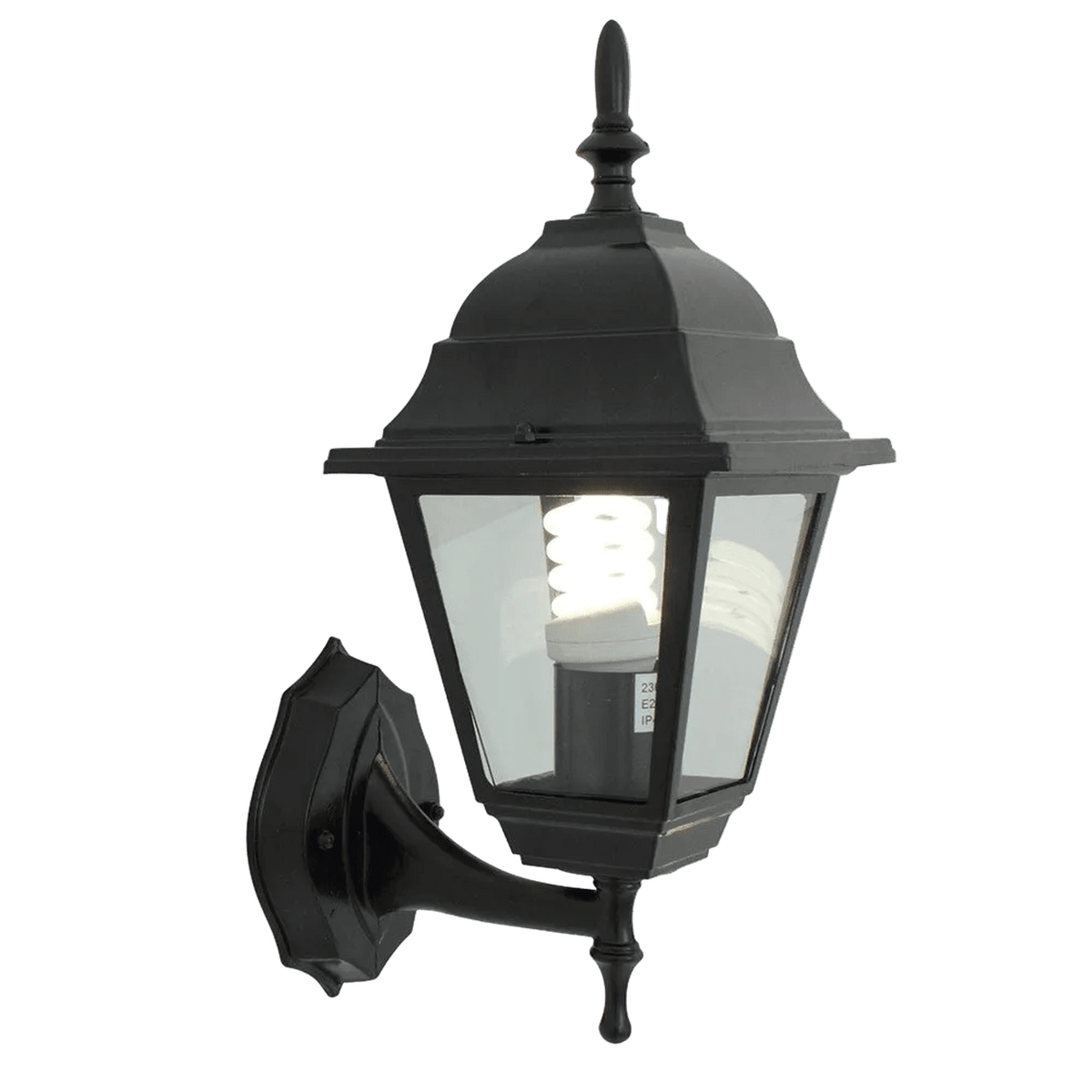 Black Outdoor 4 Panel Wall Light — transparent background