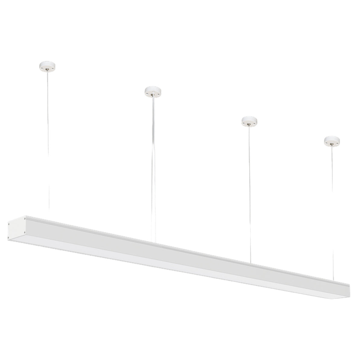 White Linear LED Pendant - 72W — white background