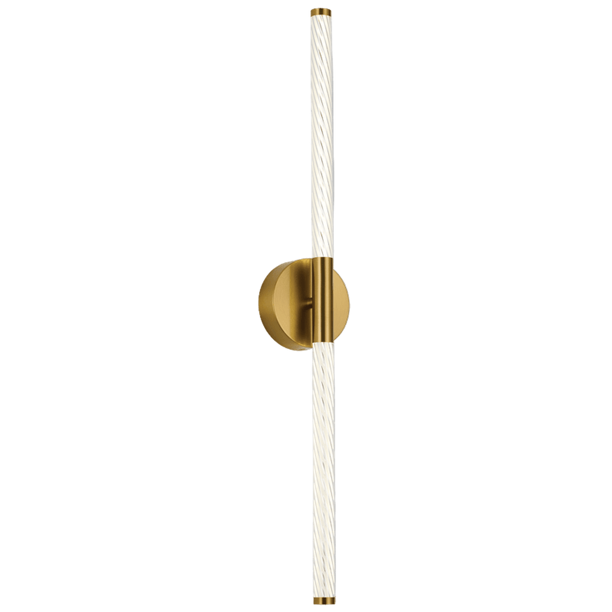 Gold & Acrylic LED Wall Light - 12W Cool White — transparent background