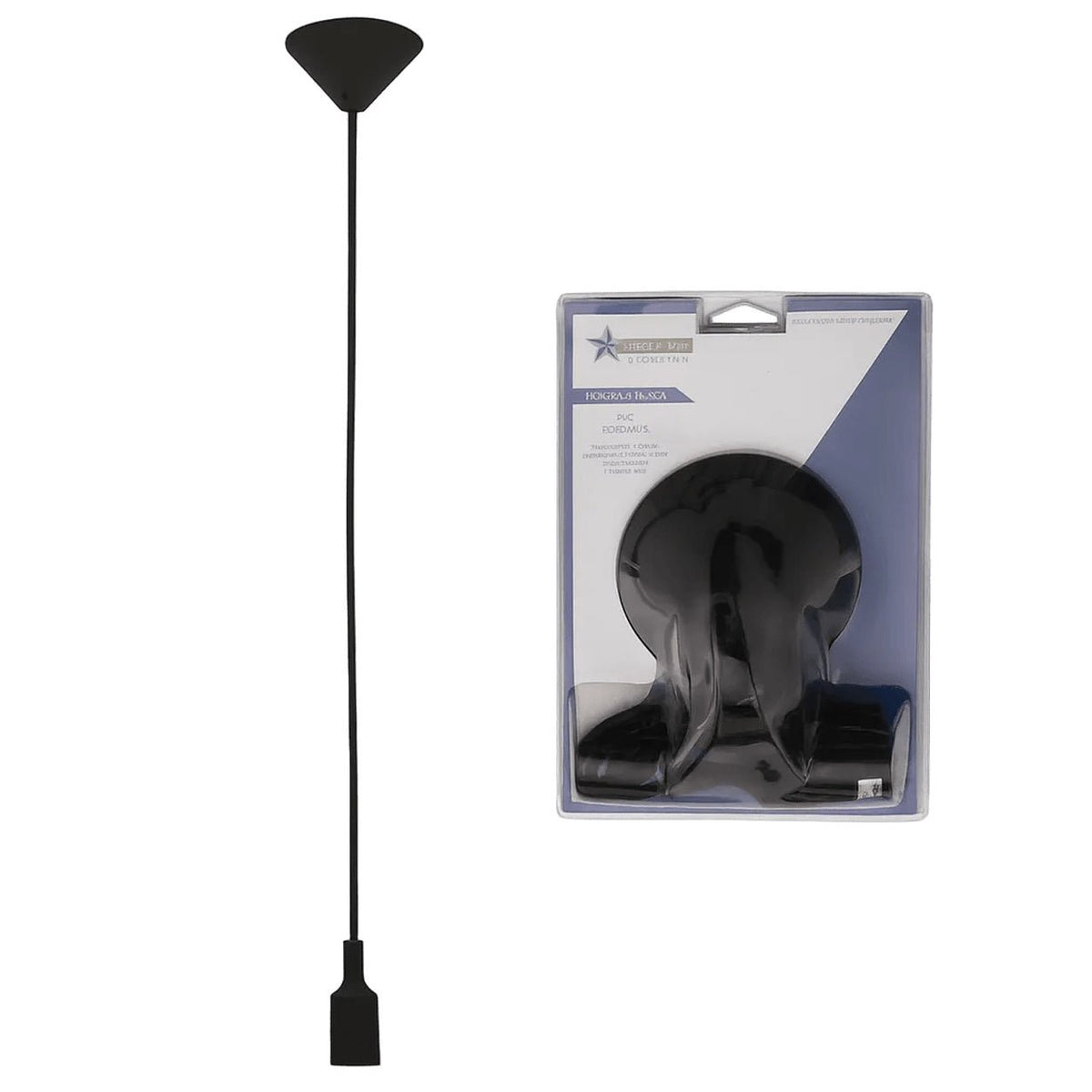 Black Pendant Light PVC Silicon — white background