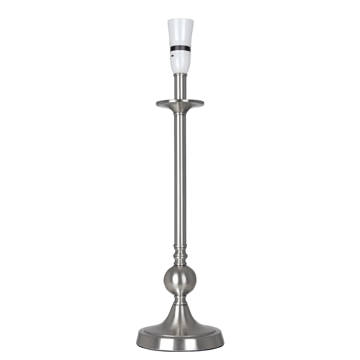 Satin Chrome Table Lamp — transparent background
