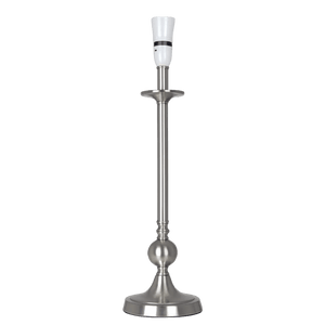 Satin Chrome Table Lamp — transparent background