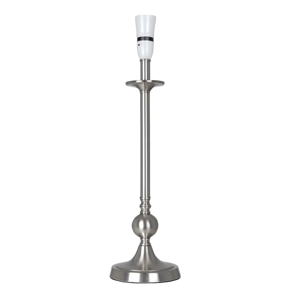 Satin Chrome Table Lamp — white background