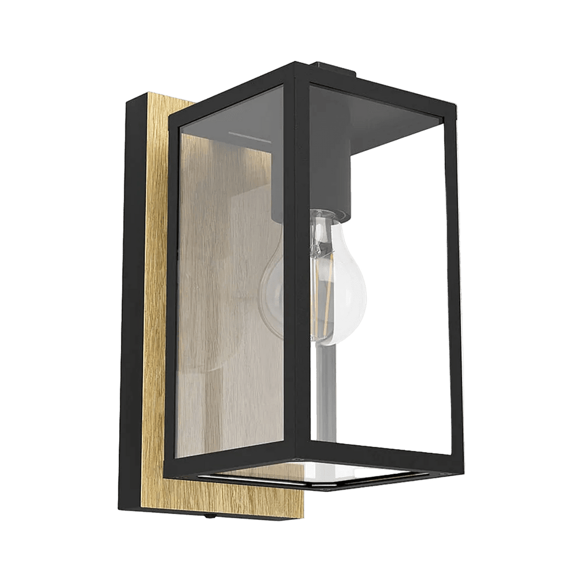 Budrone Black Outdoor Wall Light IP44 — transparent background