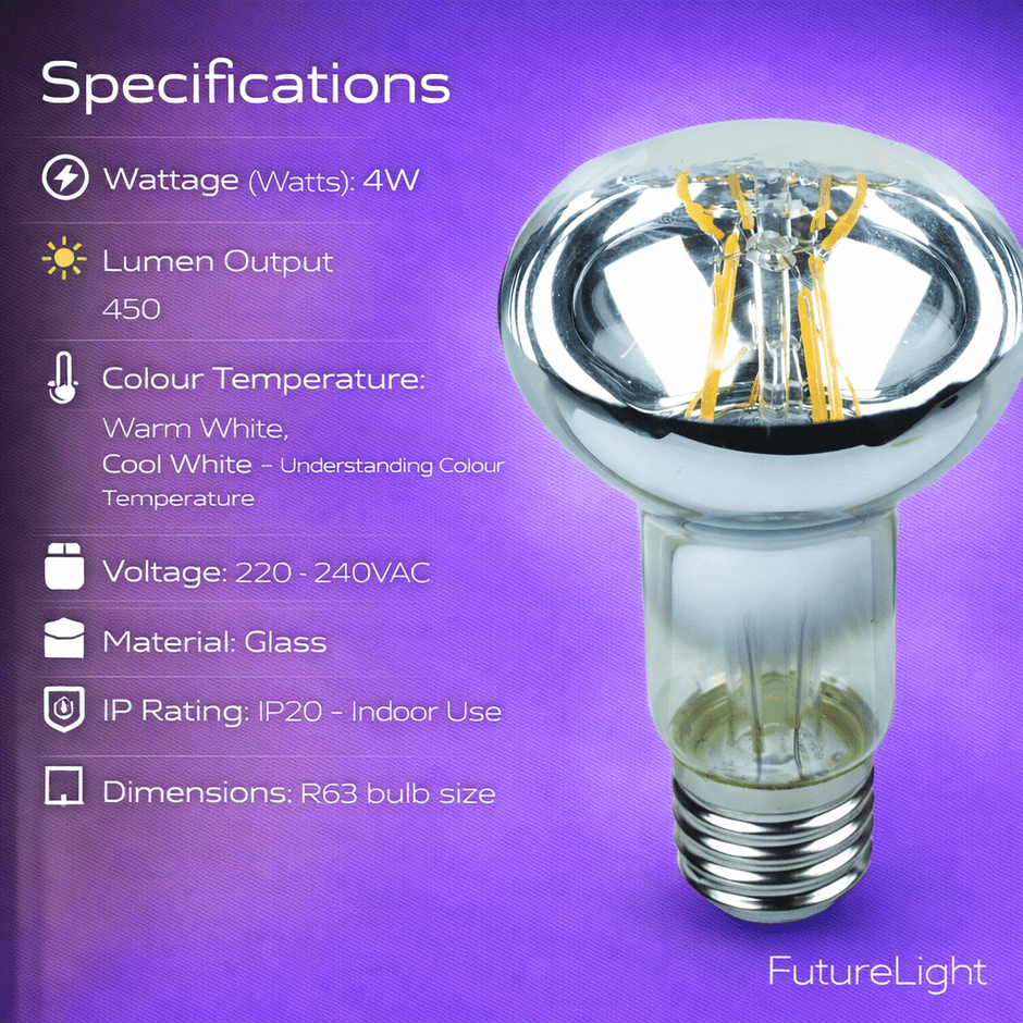 LED Bulb - 4W R63 Filament