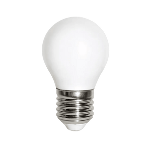 4.5W Dimmable Opal Golf Ball Filament LED Bulb – E27, 3000K Warm White — transparent background