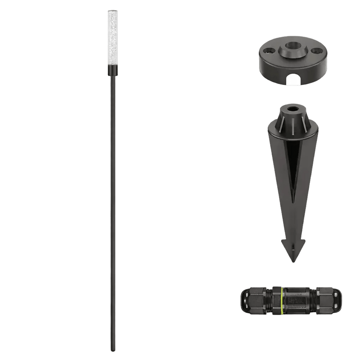 LED Bubble Glass Outdoor Spike Light - 24V, IP65 (Pixie) — transparent background
