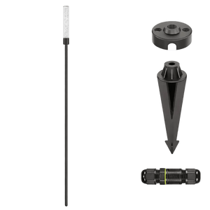 LED Bubble Glass Outdoor Spike Light - 24V, IP65 (Pixie) — transparent background